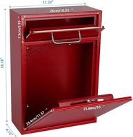 Boîte en métal blanc durable au design moderne pour extérieur, avec serrure intelligente et revêtement en poudre, pour boîte aux lettres commerciale et poste