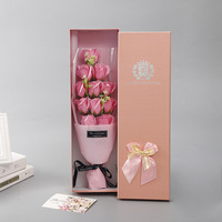Boîte à fleurs décorative de bouquet de roses éternelles de luxe 11 fleurs pour la fête d'anniversaire de la fête des mères nouvel an chinois-cadeau de prix usine