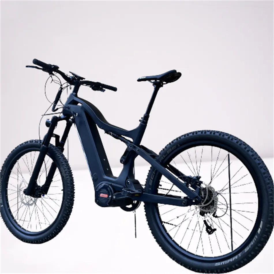 Kirin hafif 29in 27.5in yokuş aşağı tam karbon fiber T700 çerçeve dağ bisikleti elektrikli tam süspansiyon çatalı mtb e bisiklet