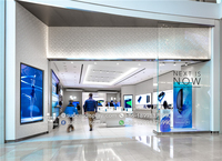 Tienda de accesorios de teléfono, mobiliario de exhibición, suministro directo de fábrica, Plan de decoración de interiores de tienda completa para nuevas tiendas de teléfonos móviles