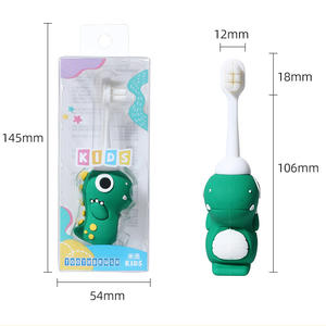 Sikat gigi dinosaurus bayi bebas BPA untuk bulu ekstra lembut balita dirancang untuk gusi gigi halus untuk anak-anak 12 bulan ke atas - Product Image 5
