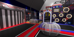 Aire de jeux intérieure commerciale pour enfants, équipement de parc d'attractions avec double toboggan interactif en plastique pour écoles - Product Image 4