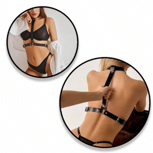 Giocattolo Sessuale per Donna BDSM con Manette in Pelle, Imbracatura SM, Lingerie, Morsetti per Capezzoli, <span class=keywords><strong>Collare</strong></span> del Piacere, <span class=keywords><strong>Bondage</strong></span> per Adulti per Coppie - Product Image 3