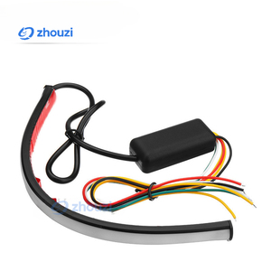 Tira de luces <span class=keywords><strong>LED</strong></span> <span class=keywords><strong>RGB</strong></span> para coche y motocicleta, señal de giro intermitente de fantasía, luz de freno decorativa multifuncional, 22cm, 12V - Product Image 2