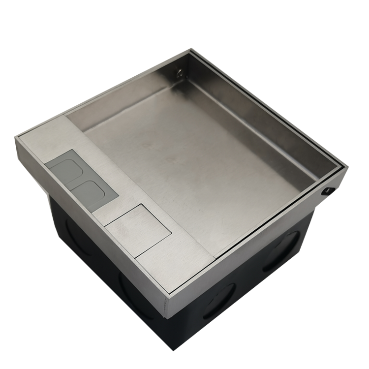 Stainless Steel Sliver Invisible Floor Socket Electric Power Socket Outlet Hidden Design Floor Socket