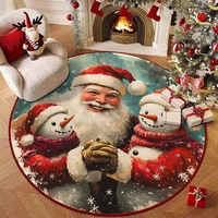 Tapis de Noël moderne et festif en velours cristal imprimé avec un motif d'arbre de Noël, lavable en machine, décoration de fête pour la maison, couloir