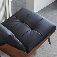 Fauteuil de loisirs en cuir, fauteuil simple de style italien, fauteuil de direction de luxe léger, chaise de négociation, chaise de salle de conférence
