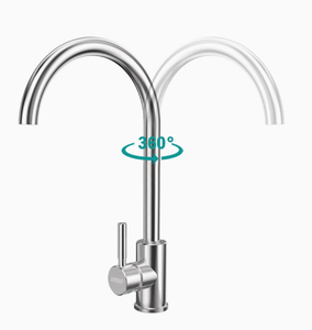 304 Stainless Steel Kitchen Faucets Brushed Finish Mixer <b>Tap</b> - Product Image 1