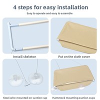 Nouvel Arrivage Meilleure Vente Hamac de Fenêtre pour Chat à Fixation par Ventouse, Universel Quatre Saisons, Gain de Place, Respirant et Chaud, Lit de Repos pour Animaux