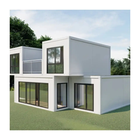 Maison préfabriquée de luxe personnalisée avec panneau sandwich, écologique, pliable, extensible, petite maison contemporaine