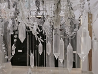 Columna de Hielo de Cristal de PVC de la Marca JM, Elegante, Sencilla y Moderna (30cm/60cm), Desmontable, Decoraciones de Techo para Bodas al por Mayor