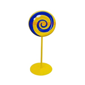 Escultura de caramelos de Piruleta de fibra de vidrio elegante comercial para diseño de paisaje callejero artesanías de resina para Pascua Día de San Valentín - Product Image 2