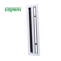 Diffuseur linéaire en aluminium extrudé étanche, grille de ventilation réglable à griffes, aérateurs de plafond pour systèmes CVC de bâtiment