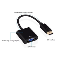 SYONG DP to VGA Adapter, Gold-Plated Display Port to VGA Adapter (Male to Female)