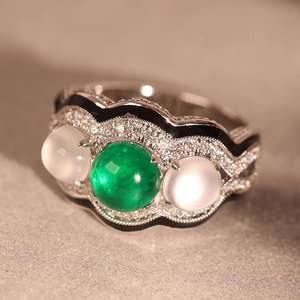 Anello con Zircone Stile Smeraldo per Donne, Elegante Gioiello da Dito alla Moda - Product Image 3