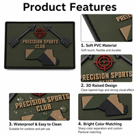 Patch en caoutchouc PVC personnalisé, 3D en relief, pour club sportif de tir à l'arc, badge de logo d'équipe personnalisé pour événements, sacs à dos et vêtements