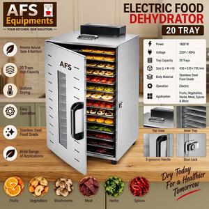 เครื่องอบแห้งอาหารไฟฟ้า AFS 20 ชั้น สแตนเลส อบแห้งสม่ำเสมอ 3000-4500 วัตต์ ดีไซน์เสียงเบา สำหรับใช้ในครัวเรือน - Product Image 4