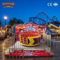 Tagada compact 8 places à vendre avec sièges colorés, manège disco pour parc d'attractions extérieur