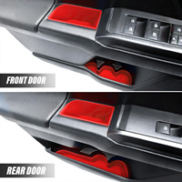 Boîte de rangement en silicone rouge pour Toyota TACOMA Gen 3 2016-2023 Sous-porte arrière une paire à gauche et à droite