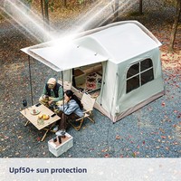 Tente gonflable à installation instantanée en un clic, abri de camping pour 1 à 2 personnes avec protection contre le vent, la pluie et le soleil