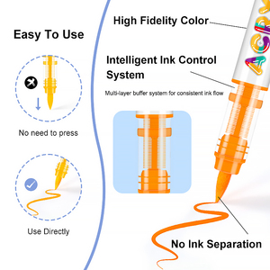 Pennarelli acrilici a punta morbida con liquido dritto opachi, per studenti pittura artistica graffiti pennarelli acrilici - Product Image 2