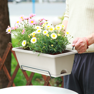 Grand bassin rectangulaire moderne Hollun épaissi jardinière de fleurs de légumes fente en plastique <span class=keywords><strong>paresseux</strong></span> pour la maison jardin balcons des familles - Product Image 3