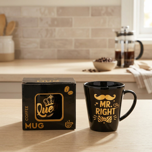 Golden print ceramic mug multicolor - Product Image 2