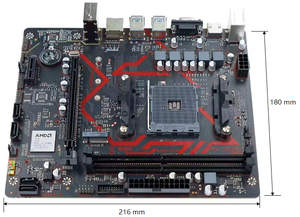 Chất lượng cao a320chipset Bo mạch chủ Dual Channel hỗ trợ 2TH Gen DDR4 AMD Bo mạch chủ - Product Image 2
