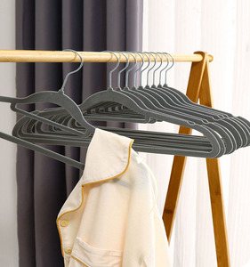 Xiqi tiết kiệm không gian đồng bạc móc không trượt nhung phù hợp với móc - Product Image 5