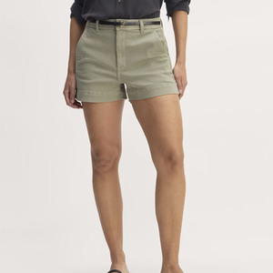 Pantalones cortos de algodón orgánico de cintura alta con estampado chino de patrón sólido de verano Unisex para mujer, transpirables, de secado rápido, con estampado antiarrugas - Product Image 2