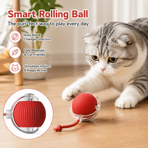 Smart <b>Pet</b> <b>Toy</b> 360° Automatic <b>Interactive</b> Dog Smart Ball <b>Toy</b> With Rope <b>Interactive</b> Cat <b>Toys</b> USB Charger Rolling Ball <b>for</b> Cats - Product Image 2