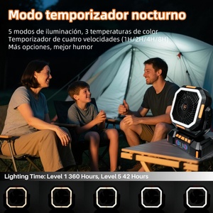 Camping Fan with <b>Remote</b> <b>Control</b> Rechargeable 40000mAh Battery LED <b>Light</b> for Outdoor Use - Product Image 6
