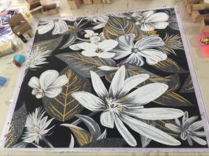 Anpassbare Luxus-Glasmosaik-Wandkunst Moderne Design Handgeschnittene Kunst Hotel-Badezimmer-Dekor Parkett-Feature 4mm Umweltfreundlich - Product Image 2