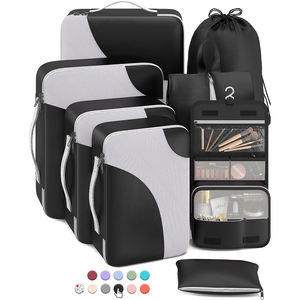 Grand ensemble de cosmétiques de voyage Organisateur de transport Pochette approuvée Rangement des bouteilles de vêtements Pochettes cubiques - Product Image 5