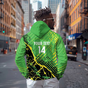 Sweat à capuche de football de la Jamaïque pour homme-Reggae <span class=keywords><strong>Boyz</strong></span> All-Over Print | Colibri et ballon de football graphique | Sweat-shirt vert/jaune/<span class=keywords><strong>noir</strong></span> - Product Image 4