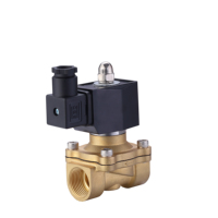 2W200-20 Válvula solenoide normalmente cerrada 12V 24V Válvula solenoide de latón Arranque de presión cero