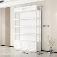 Vitrine cosmétique avec logo personnalisé-Étui de maquillage en verre verrouillable pour magasin de détail et salon de beauté