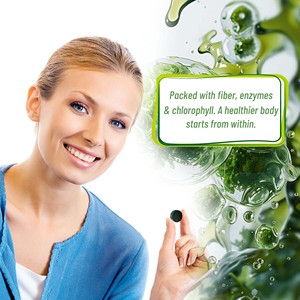 Produit phare du marché : Comprimés de spiruline et de chlorelle avec protéines et magnésium, favorisent la digestion et la détoxification, comprimés de vitamine A - Product Image 3