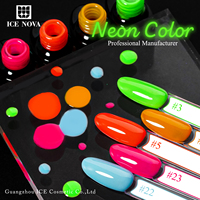 Gel de couleur néon vernis 15ml acrylique UV Fluorescence Nail Art Gel ambre cristal translucide terne Salon bricolage bouteille d'échantillon gratuit