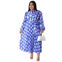 Robe longue élégante à taille empire pour femme, grande taille, manches classiques, motif floral, toutes saisons, nouvelle collection boutique