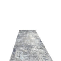4x8 Washable Modern Abstract Flat Woven Thin Low-Pile Rubber Backed Rug Non-Slip for Kitchen Bedroom Living Room (Blue Grey)