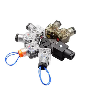 Vanne solénoïde DC24V AC220V à fixation rapide avec fil et boîte de jonction lumineuse, vannes hydrauliques étanches - Product Image 1