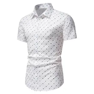 Chinese Factory Custom Design Printed Floral Summer Short Sleeve Beach Hawaiian Shirts Button Up Shirts