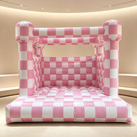 Château gonflable double toboggan blanc pour mariage, château sauteur en PVC, château gonflable blanc pour adultes