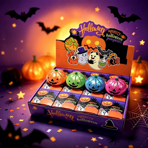 Juguete Blandito Antiestrés de Calabaza de Halloween con Purpurina al por Mayor para Regalos y Detalles de Fiesta - Product Image 1