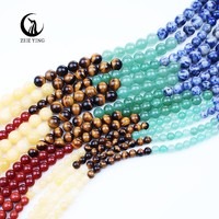 Perles de chakra en pierre naturelle Zhe Ying 6 mm 8 mm 10 mm, pierres de chakra pour la fabrication de bracelets