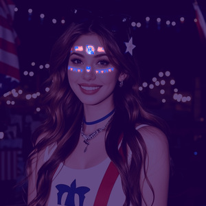 Nuevas pegatinas de tatuajes temporales fluorescentes para el Día de la Independencia de EE. UU., maquillaje facial, tatuajes brillantes de neón para fiestas en EE. UU. - Product Image 2