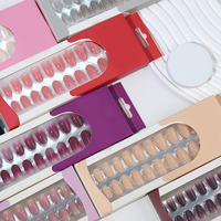 Faux ongles à presser en ABS, design tendance, couvrance totale, pour doigts