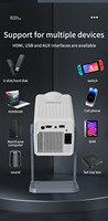 Mini Proyector Portátil Ruidaze K300, 720P, 120 Pulgadas, 300 Lúmenes, 360 Grados de Rotación, Android 14, WiFi 6, Altavoces Integrados, para el Hogar