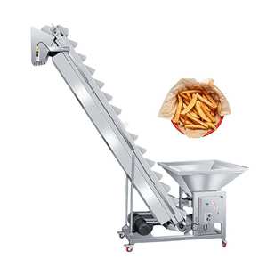 Convoyeur élévateur à godets inclinés verticaux personnalisé, machine d'alimentation, acier inoxydable 304, capacité de 150 L, réglable - Product Image 1